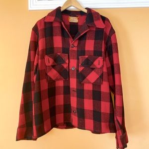 100% Buffalo Plaid Wool Coat by Great Western